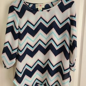 Chevron Blouse NWOT